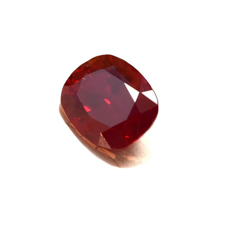 Rubis naturel d'exception 16mm facetté en coussin pour haute joaillerie DIY