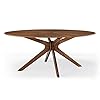 Modway Crossroads 71 Oval Wood Dining Table Walnut