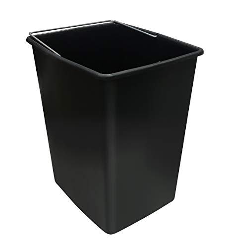 Arregui CBZ00422 Cubo de Plástico de Repuesto para Cubos de Basura y Reciclaje 17L | Compatible con los modelos Basic, Top, Round, Ecoclas y Ecoclas Plus | con Asa Metálica | negro