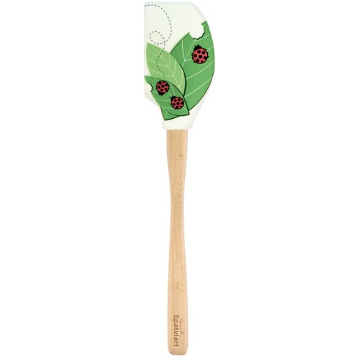 Tovolo Spatulart Ladybug & Leaves Silicone Spatula, Long-Lasting Colorful Spatula, Summer Silicone Baking Tool, Dishwasher-Safe & BPA-Free Rubber Spatula, Non-Stick & Heat-Resistant Silicone