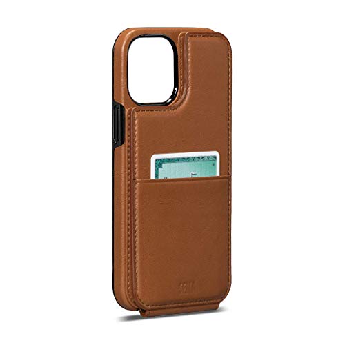 Lowest Price Wallet Skin, Durable Quality Leather Bifold Card Slots Wallet Case for iPhone 12 (Toffee, iPhone 12 Mini)