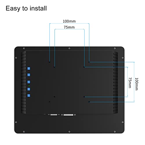 Image of GreenTouch 12.1 Inch PCAP Multi-Touch Touchscreen Monitor - HDMI /VGA /DVI Port Built-in for Kisok - 1024 * 768 Resolution