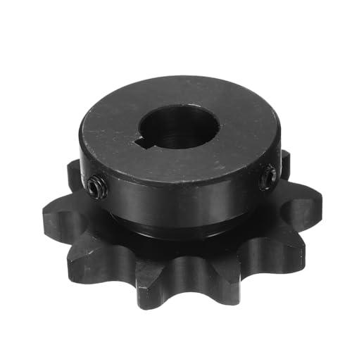 Image of uxcell #60 Chain Roller Sprocket B Type, 3 /4 inch Bore 10 Tooth Single Strand Chain Sprocket, Carbon Steel, Keyway with Set Screws