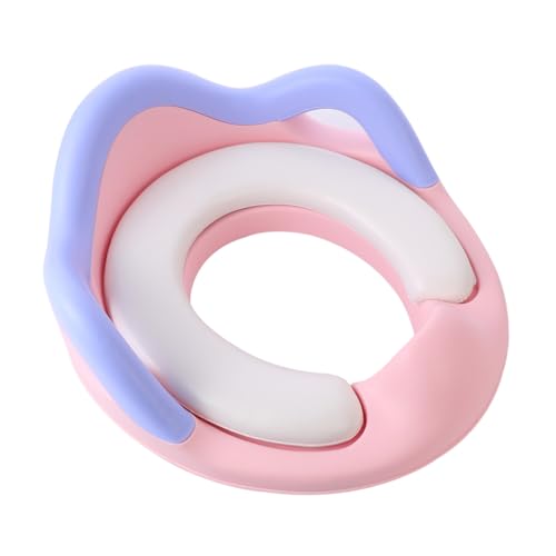 Réducteur WC SOIMISS rose en PVC avec poignées et pare-éclaboussures