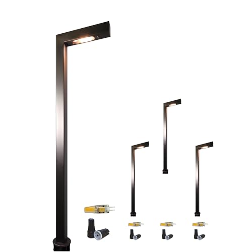 COLOER Brass Low Voltage Path Lights 4-Pack, 2700K, IP65
