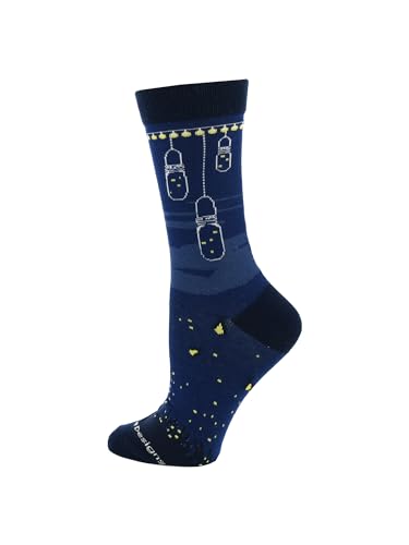 Image of WHD Firefly Crew Socks for Women & Men | Novelty Insect Socks, Outdoor Enthusiast Gift