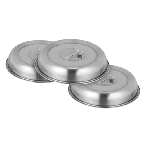 La Mejor Lista de Cubiertos y plato disponible en línea para comprar. 46 Zerodeko 3 Piezas cubierta para platos de acero inoxidable cubierta de cúpula de cubierta para carne de acero inoxidable familiar plato de mantequilla bol de arroz cubrir carpa