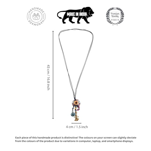 Image of AAKRITI ART CREATIONS Handcrafted Tribal & Boho Ethnic Necklace Collection | Floral, Mandala, Tassel & Dhokra Pendant Designs | Artisan Brass, Wood & Statement Jewelry for Women