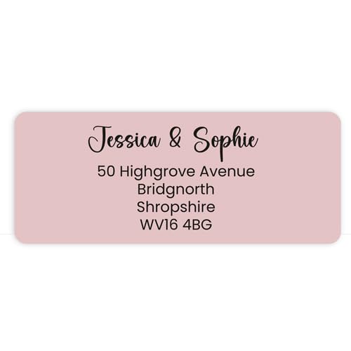Blush Colourblock Address Labels - Pack of 30