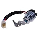 Moliuoly Ignitionschalter 34670-31823/34670-31824 aus Stahl mit Kupferkontakten für Kubota Traktoren L3240/L3130/L3300/L3560GST Serie, langlebig für Landwirtschaft und Bau