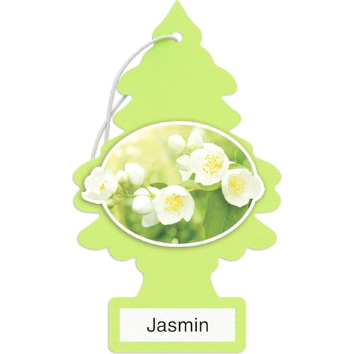 Image of LITTLE TREES Car Air Freshener Hanging Paper Tree for Home or Car , inchlime green inch , Jasmin scent