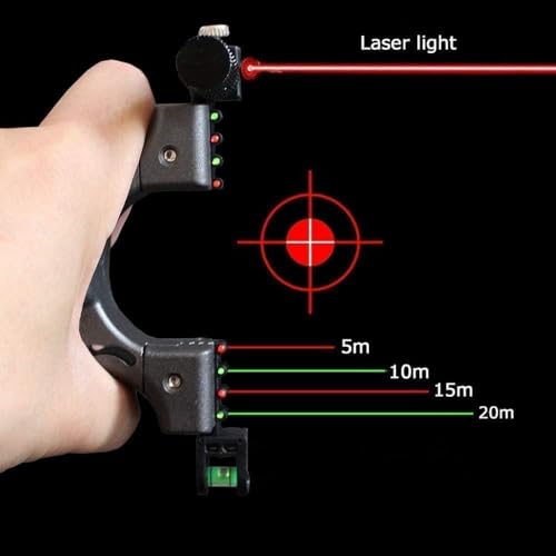Image of Heavy Duty Metal Catapult Slingshot with Laser Sight Stainless Steel Frame for Adults Beginners Outdoor Target Practice Professional Gulel Slingshot Multicolor (Slingshot (Gulel))