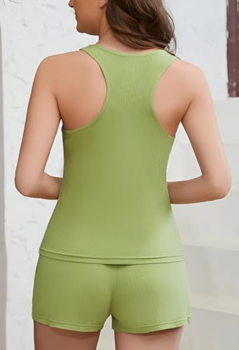 Image of BROIDEN Women's Polyester Rib Night Suit Set of Top & Shorts