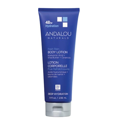 Andalou Naturals Body Lotion, Deep Hydration Lotion for Dry Skin, Ultra-Nourishing Skin Care with Hyaluronic Acid &amp; Ceramides, Body Cream for Softer, More Supple &amp; Glowing Skin, 8 fl oz