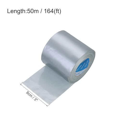 Image of uxcell Heavy Duty Duct Tape, 3 Inch x 55 Yard Waterproof Flexible Hand Tear Strong Adhesive Duct Tapes for Crafts DIY, Fixing, Repairs, Silver