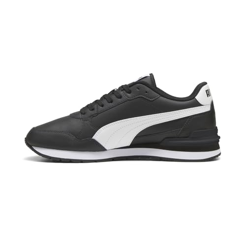 PUMA Mens St Runner V4 Leather Lace Up Sneakers Shoes Casual - Black3
