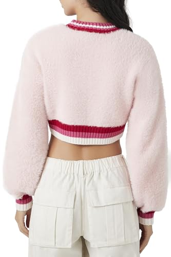 Forever 21 Women's Cropped Fuzzy Knit Sweater3