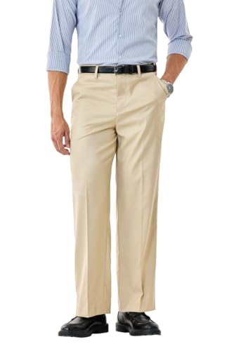 SNITCH Men Formal Trousers | Relaxed Fit Straight Leg Solid Desig...