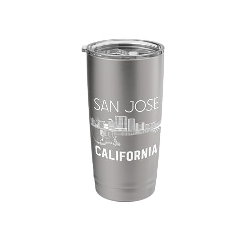 San Jose Skyline Music California Souvenir San Jose Stainless Steel Insulated Tumbler