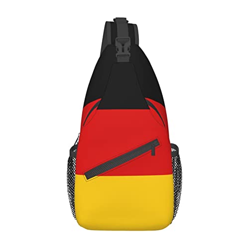 Mochila bandolera unisex negra estilo Alemania miniatura 2