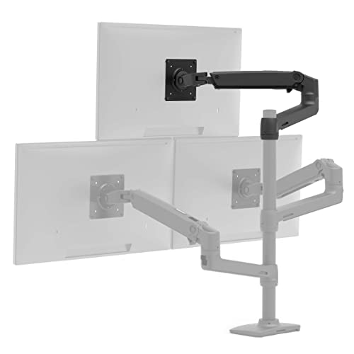 Ergotron – LX Monitor Arm, Extension, and Collar Kit – Add-on for LX Tall Pole Monitor Arms – Matte Black