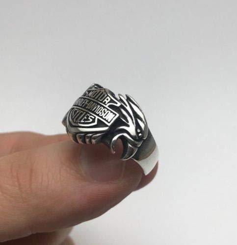 Turkish Jewelry Eagle and Lion Biker 925K Sterling Silver Men's Ring - Image 4