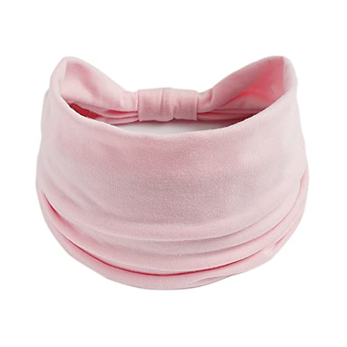 Image of XFYT Super Soft Fabric Women Hairband| Soft Absorbent Trendy Wide Premium Stretchable Sports Headbands (Blush Pink)