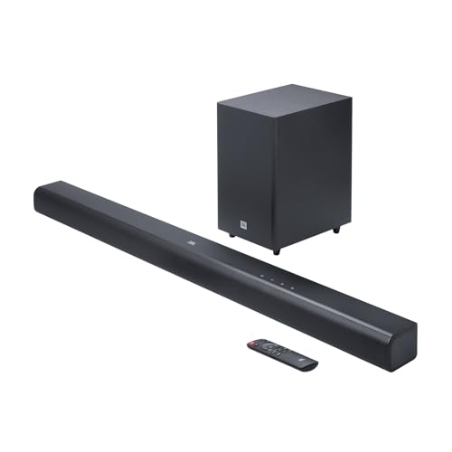 JBL Cinema SB550, Dedicated Center Channel Driver Provides Superior Voice Clarity, 250W Power Output, Wireless subwoofer for Extra deep bass, One Cable Connection with HDMI ARC, Black