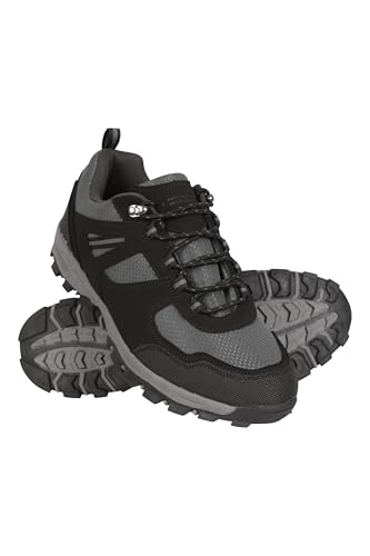 Mountain Warehouse Mens McLeod Outdoor Wide Walking Shoes (10 UK) (Black)