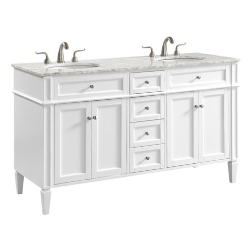 Elegant Kitchen and Bath 60 inch Double Bathroom Vanity Cabinet