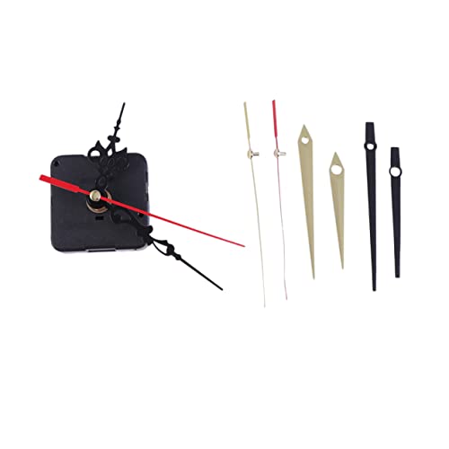 HAMPPLIES Mecanismo de Movimiento de Cuarzo Silencioso para Reloj de Pared con Accesorios de Montaje Manecillas sin Batería para Reparación y DIY