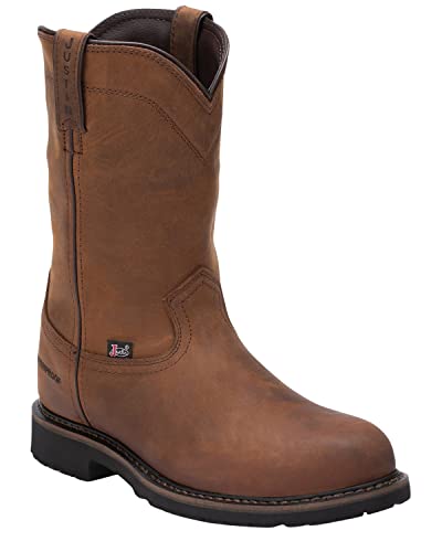 Justin Men's Wyoming Waterproof Western Work Boot Steel Toe - SE4961 9.5 D(M) US