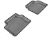3D MAXpider Second Row Custom Fit All-Weather Floor Mat for Select Saab 9-3 Models - Kagu Rubber (Gray)