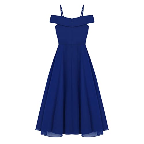 Flower Girls Chiffon Dress Off Shoulder Wedding Birthday Dance Prom Ballroom Party Gown Evenings A-Line Dress2