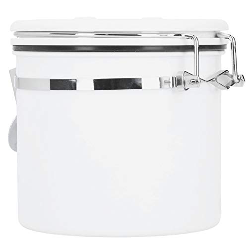 Guarda café de acero inoxidable blanco con diseño minimalista y válvula premium 8