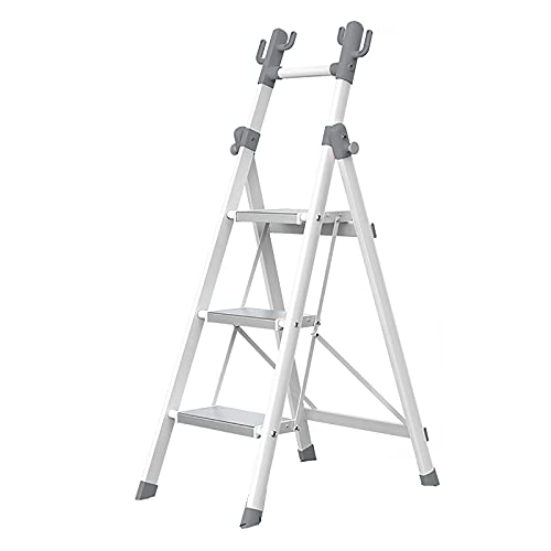 LXHLDD Échelle Pliante en Aluminium avec Crochet, Escabeau Domestique De Sécurité, pour Ménage, Bureau, Garage, Peinture Cover
