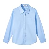 [Lolanta] 子供 ワイシャツ キッズ 女の子 スクールシャツ 制服 ブラウス カッターシャツ 発表会 結婚式 ブルー 160