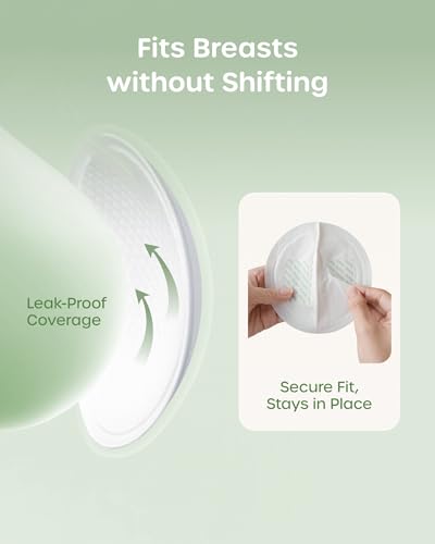 Image of Nuliie Viscose-from-Bamboo Disposable Nursing Pads 100 Count, Ultra-Breathable Breast Pads for Breastfeeding, Absorbent & Stay Dry, Leakproof, Individually Wrapped