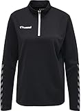hummel Damen hmlAUTHENTIC Half Zip Sweatshirt Woman, Black/White, M