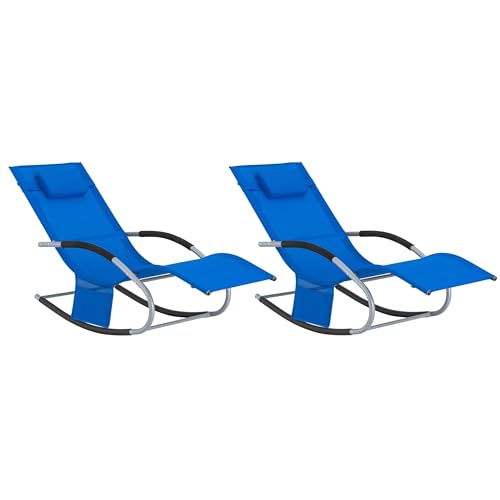 SoBuy Set de 2 Tumbonas de Jardín Reclinables