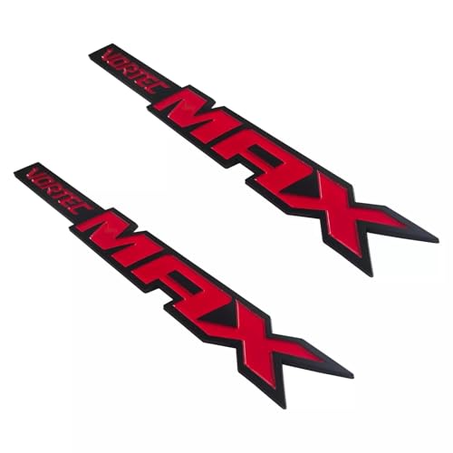 Image of Car 3D Side Door Tailgate Badges Emblem Decals Replacement for Vortec MAX 3Pcs (Black Red)