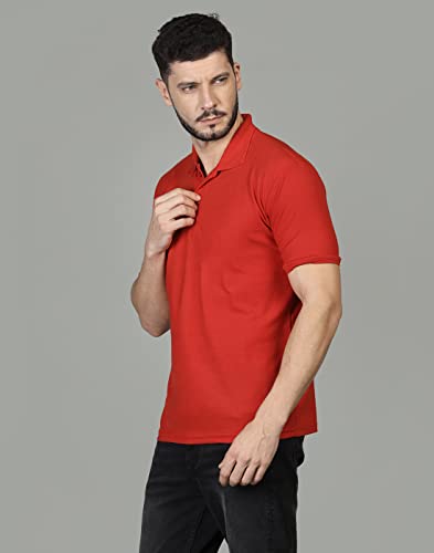 Image of INKKR Men's Casual Polo Neck Half Sleeve Solid T-Shirt (Pack-3)
