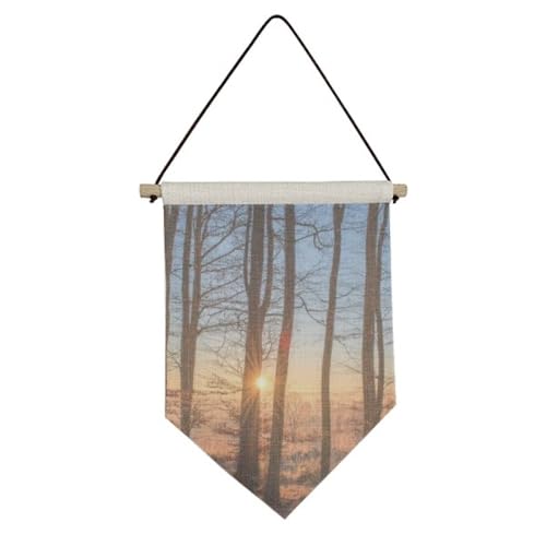 Toile drapeau suspendu nature pour décoration murale chambre