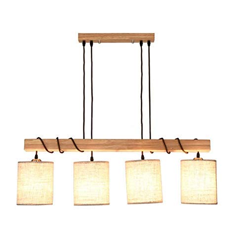 Preisvergleich Produktbild Holz handgefertigt hängende Pendelleuchten Nordic Kreativität Restaurant Kronleuchter LED Pendel Lampe E27 Warm [Energieklasse A ++] , B