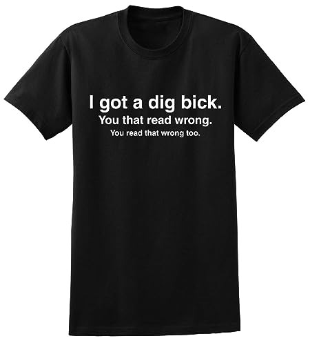 T-shirt Big Dick humour noir en coton pour homme rigolo