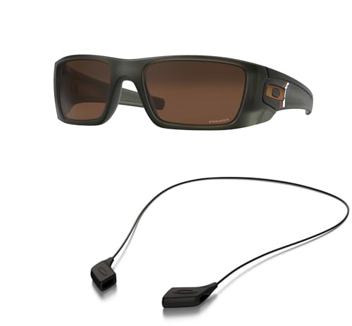 Oakley OO9096 Sunglasses Bundle: OO 9096 FUEL CELL 9096J7 Matte Olive Ink and Large Black leash Accessory kit2