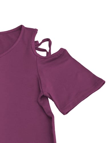 Image of Jar of Love Women's Summer Tops Short Sleeve Cold Shoulder Tops T-Shirts for Women Spring Summer Tops Loose Fit Tunic 2026