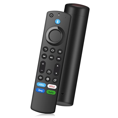 Replacement Voice Remote for All FireSeries,TV Stick/4K/4K Max(1st /2nd Gen)/Lite/HD,TV Cube, Fit for Toshiba/Insignia/Pioneer Smart TVs-Omni QLED Series