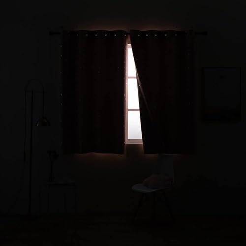 Vista 59 de Mangata Casa - Cortinas opacas para dormitorio, 2 paneles, cortinas térmicas para ventana, para sala de estar, cortinas que oscurecen. Azul marino