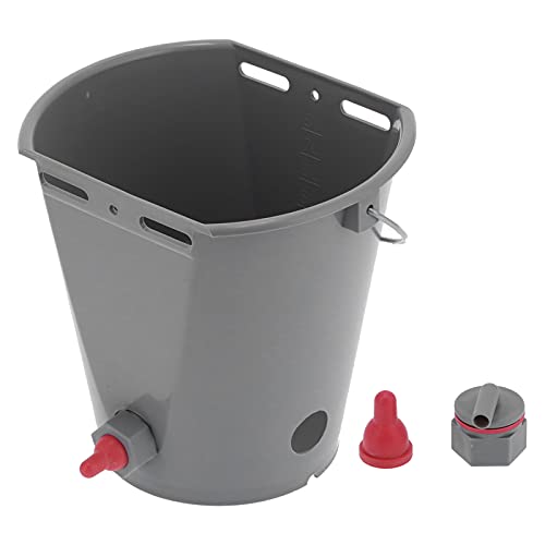 Cubo alimentador de 8L con 2 tetinas, ideal para la rutina diaria en la granja 7